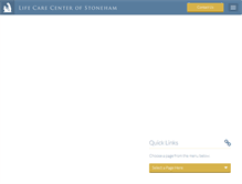 Tablet Screenshot of lifecarecenterofstoneham.com